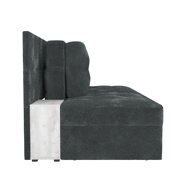 Даллас М / диван - кровать велюр джоя 018 графит/ЛДСП бетон пайн белый новая упаковка